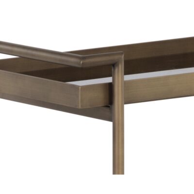 Livingston Bar Cart - Antique Brass 10 Livingston Bar Cart - Antique Brass 109309 109309 LIVINGSTON BAR CART ANTIQUE BRASS 6