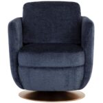 Gilley Swivel Lounge Chair - Bergen Navy 109310 109310 GILLEY SWIVEL LOUNGE CHAIR BERGEN NAVY 1