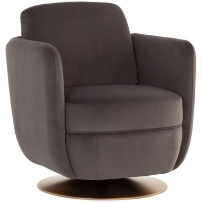 Accent Chairs Burlington - Modern Living 109311 GILLEY SWIVEL LOUNGE CHAIR MEG ASH