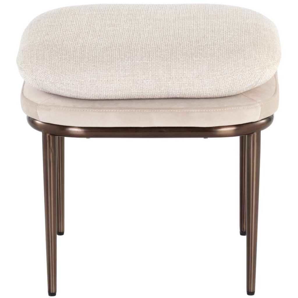 Koffi Stool - Dark Bronze - Chacha Cream / Meg Taupe - Image 2