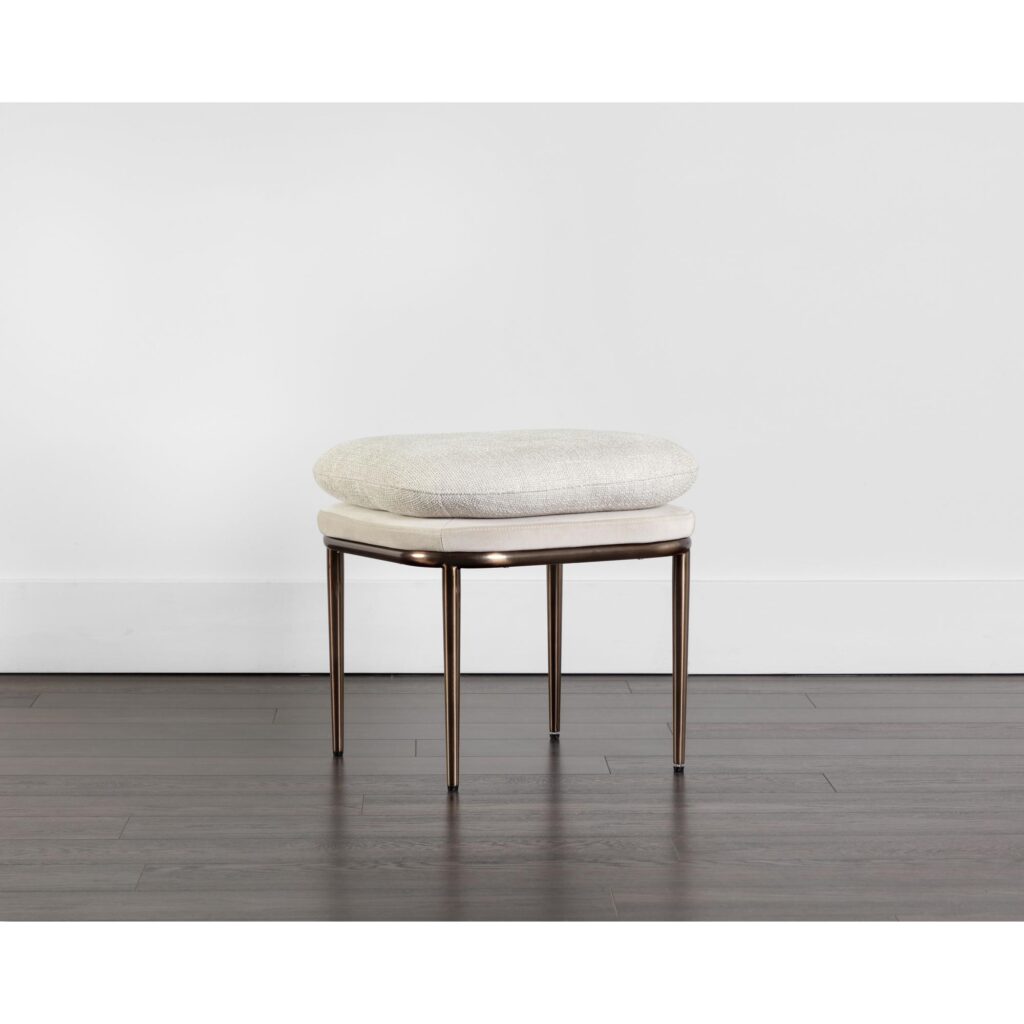 Koffi Stool - Dark Bronze - Chacha Cream / Meg Taupe - Image 3