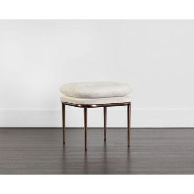 Koffi Stool - Dark Bronze - Chacha Cream / Meg Taupe 109315 109315 KOFFI STOOL DARK BRONZE CHACHA CREAM MEG TAUPE 5