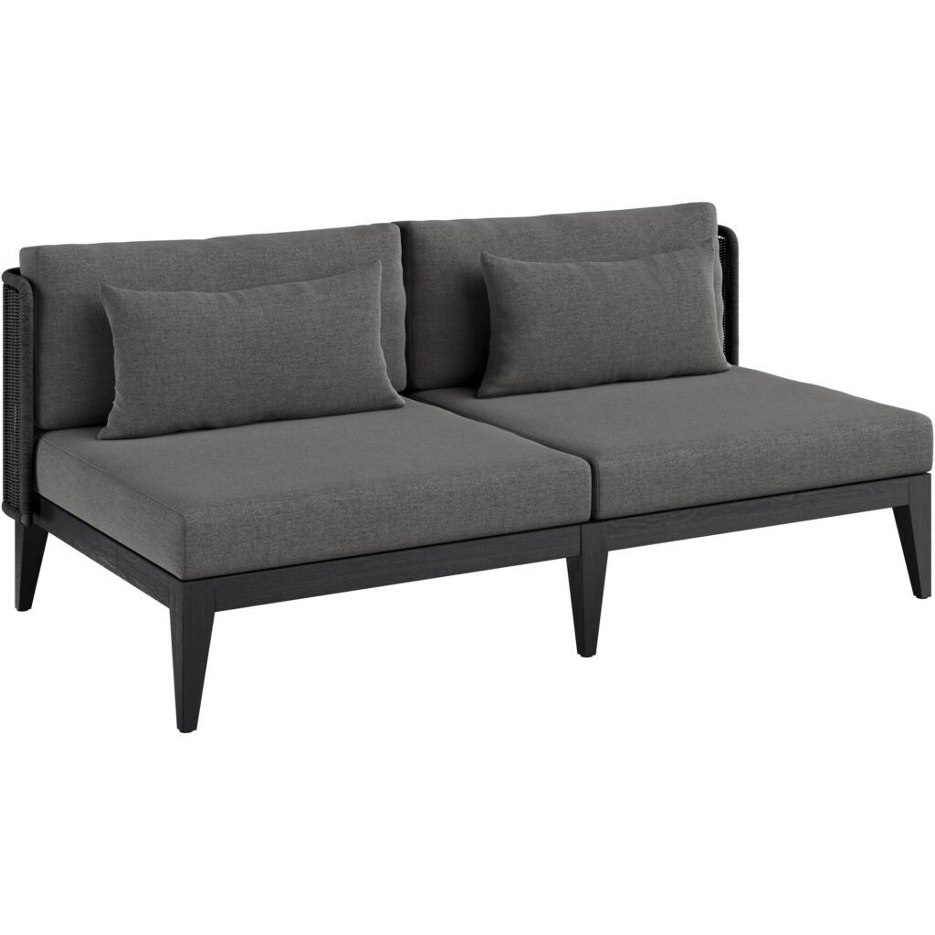 Ibiza 2 Seater Sofa - Charcoal - Gracebay Grey