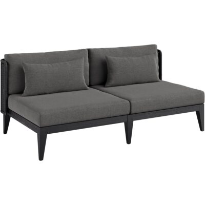 Ibiza 2 Seater Sofa - Charcoal - Gracebay Grey