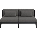 Ibiza 2 Seater Sofa - Charcoal - Gracebay Grey 109440 109440 IBIZA 2 SEATER SOFA CHARCOAL GRACEBAY GREY 1