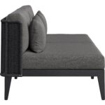 Ibiza 2 Seater Sofa - Charcoal - Gracebay Grey 109440 109440 IBIZA 2 SEATER SOFA CHARCOAL GRACEBAY GREY 2