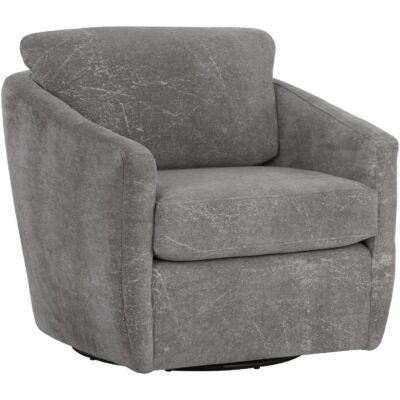 Accent Chairs Burlington - Modern Living 109446 IRINA SWIVEL LOUNGE CHAIR NEPAL PEBBLE