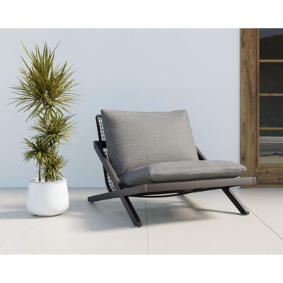 Bari Lounge Chair - Charcoal - Gracebay Grey 10 Bari Lounge Chair - Charcoal - Gracebay Grey 109460 109460 BARI LOUNGE CHAIR CHARCOAL GRACEBAY GREY 5