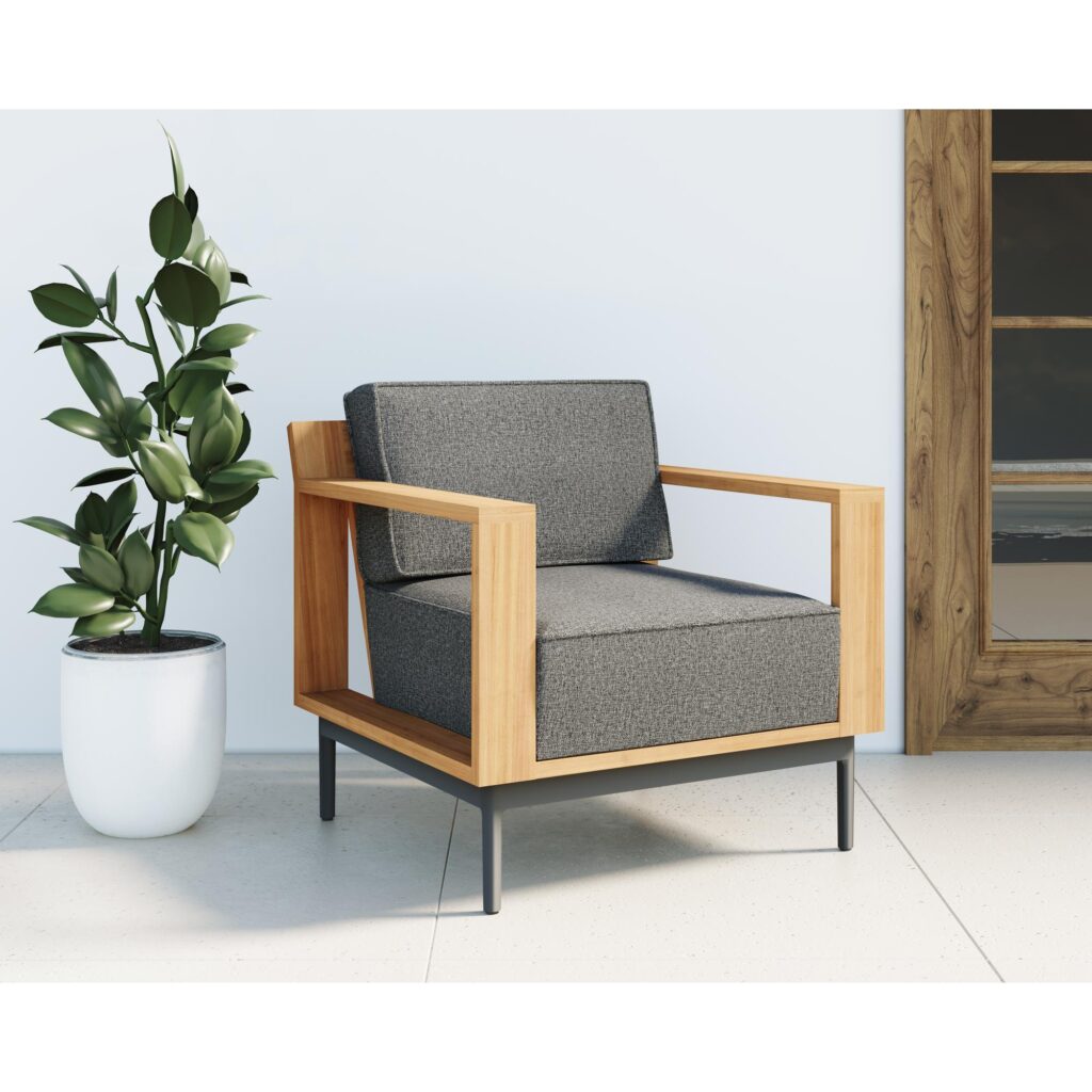 Cagliari Armchair - Gracebay Grey - Image 6