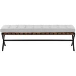 Kenji Bench - Small - Black - Mina Light Grey 109479 109479 KENJI BENCH SMALL BLACK MINA LIGHT GREY 1