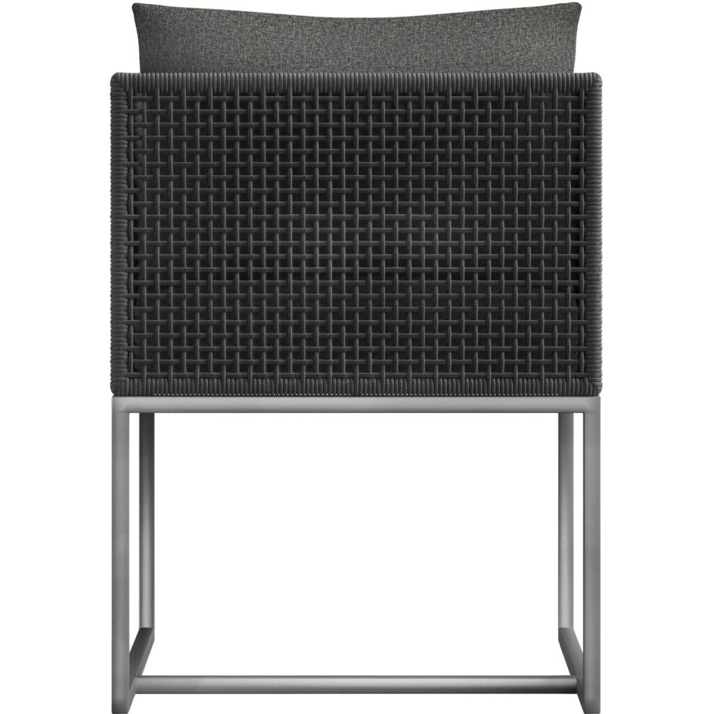 Crete Dining Armchair - Dark Grey - Gracebay Grey - Image 4