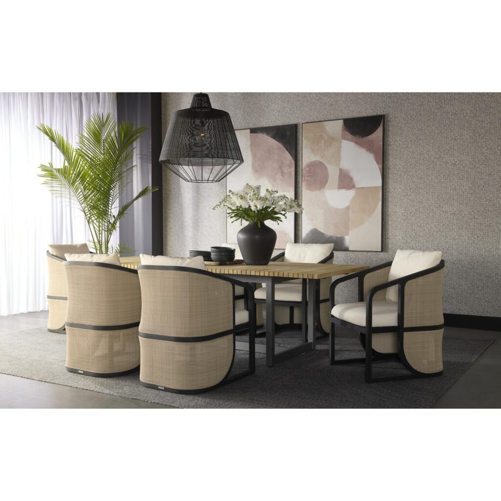 Geneve Extension Dining Table - Natural - 80" To 104" - Image 9