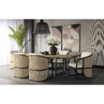 Geneve Extension Dining Table - Natural - 80" To 104" 109494 109494 GENEVE EXTENSION DINING TABLE NATURAL 80 to 104 10