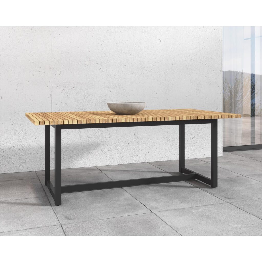 Geneve Extension Dining Table - Natural - 80" To 104" - Image 10