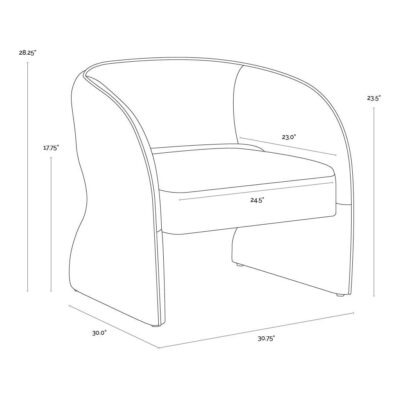 Rosalia Lounge Chair - Meg Rust 109583 109583 9