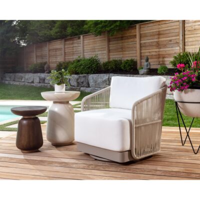 Allariz Swivel Armchair - Greige - Stinson White 109650V 109650V ALLARIZ SWIVEL LOUNGE CHAIR GREIGE STINSON WHITE 5