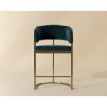 Marris Counter Stool - Gold - Danny Teal 109748 109748 MARRIS COUNTER STOOL GOLD DANNY TEAL 1