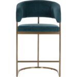 Marris Counter Stool - Gold - Danny Teal 109748 109748 MARRIS COUNTER STOOL GOLD DANNY TEAL 21