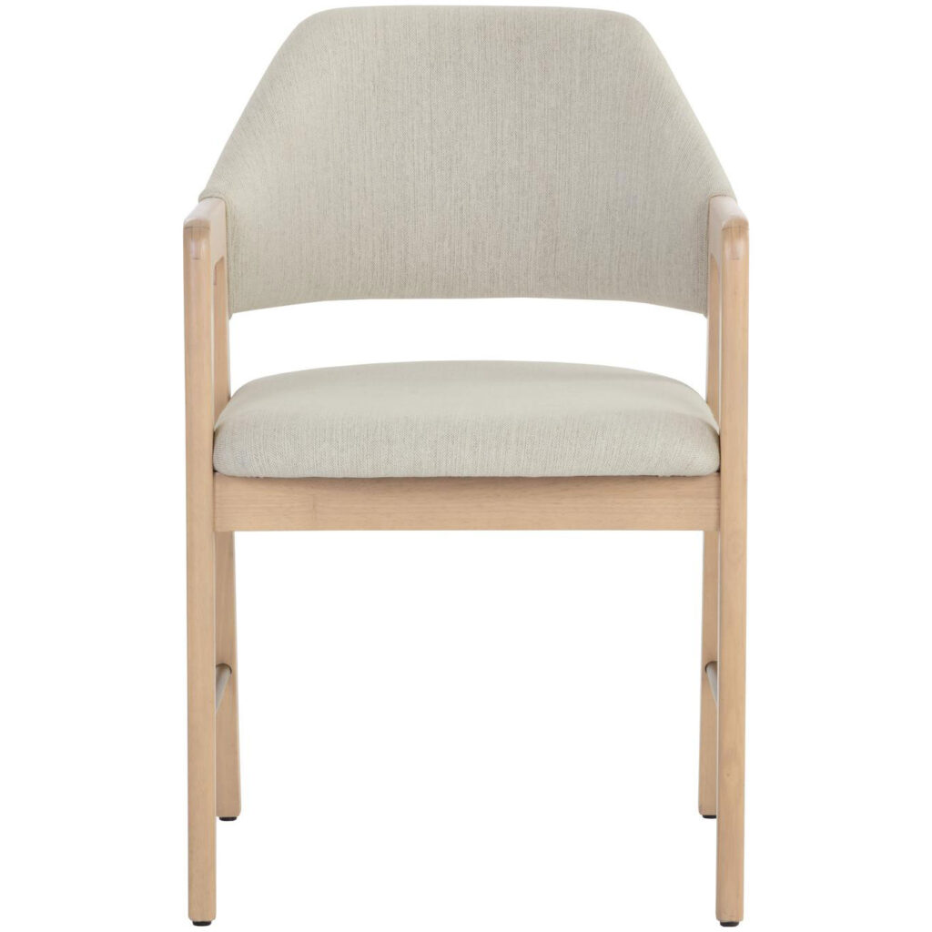 Milton Dining Armchair - Light Wash - Mina Ivory - Image 2
