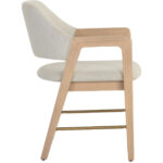 Milton Dining Armchair - Light Wash - Mina Ivory 109808 109808 MILTON DINING ARMCHAIR LIGHT WASH MINA IVORY 2