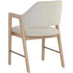 Milton Dining Armchair - Light Wash - Mina Ivory 109808 109808 MILTON DINING ARMCHAIR LIGHT WASH MINA IVORY 3