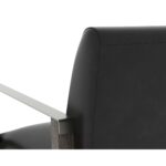 Earl Lounge Chair - Ash Grey - Brentwood Charcoal Leather 109856 109856 EARL LOUNGE CHAIR ASH GREY BRENTWOOD CHARCOAL LEATHER 8