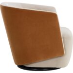 Sarina Swivel Lounge Chair - Meg Taupe / Meg Gold 109912 109912 SARINA SWIVEL LOUNGE CHAIR MEG TAUPE MEG GOLD 2