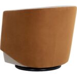 Sarina Swivel Lounge Chair - Meg Taupe / Meg Gold 109912 109912 SARINA SWIVEL LOUNGE CHAIR MEG TAUPE MEG GOLD 3