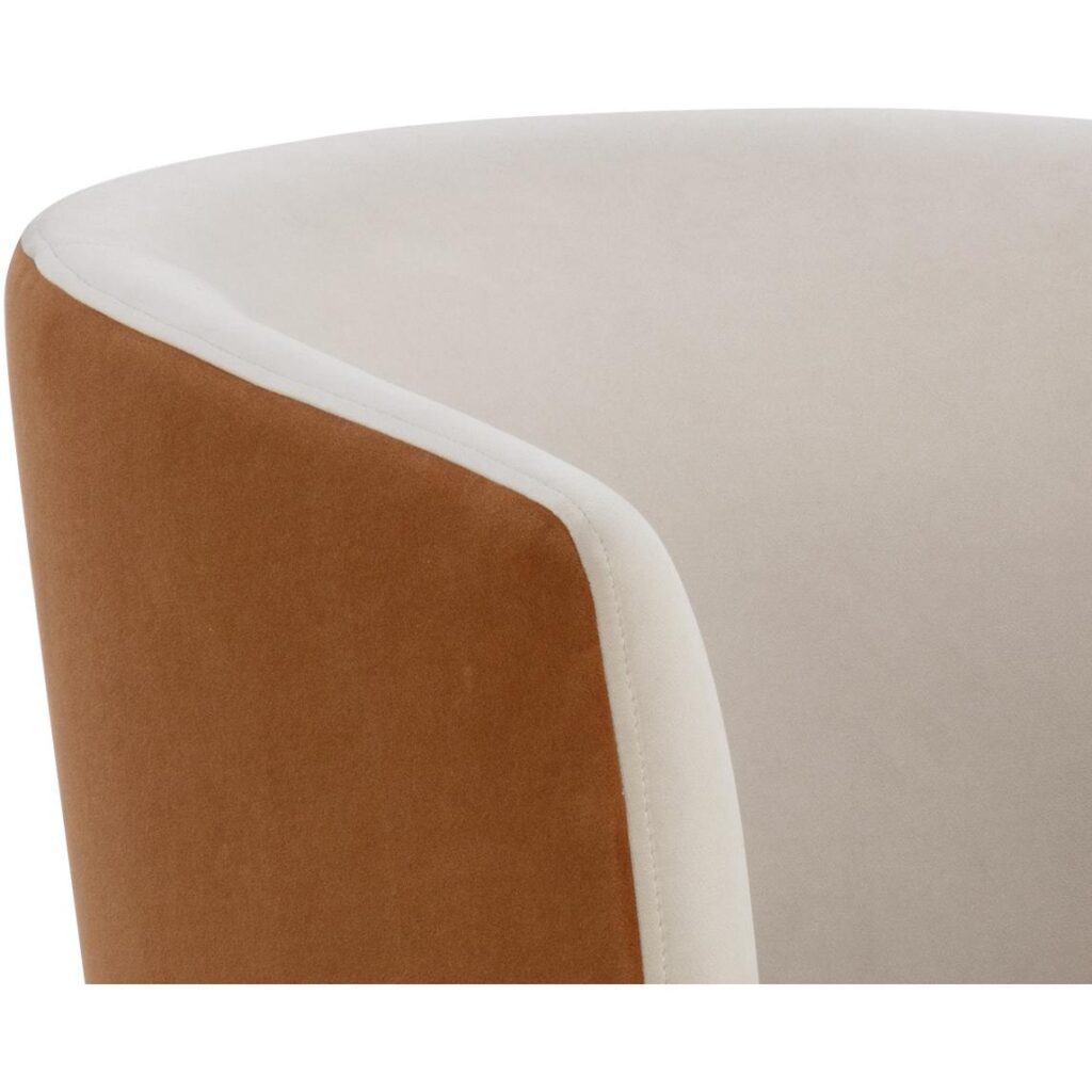 Sarina Swivel Lounge Chair - Meg Taupe / Meg Gold - Image 8