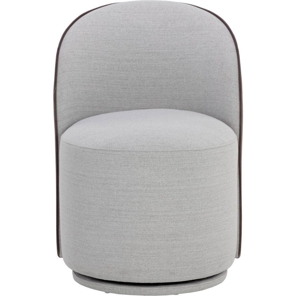 Cavoli Swivel Dining Chair - Mina Light Grey / Meg Ash - Image 2