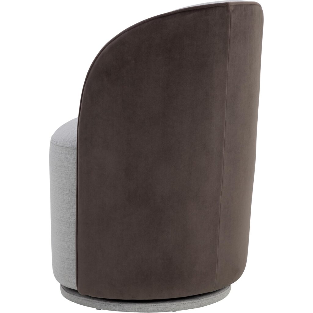 Cavoli Swivel Dining Chair - Mina Light Grey / Meg Ash - Image 4