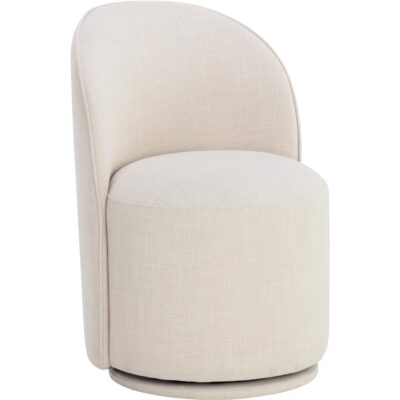 Cavoli Swivel Dining Chair - Effie Linen