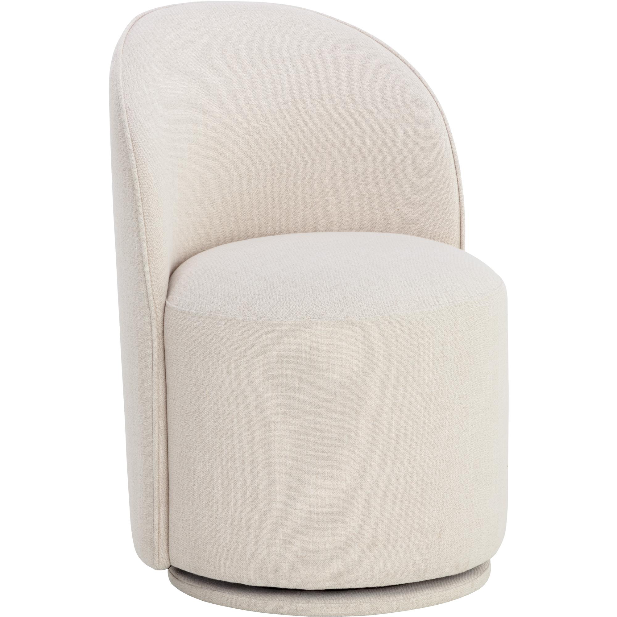 Cavoli Swivel Dining Chair - Effie Linen 1 Cavoli Swivel Dining Chair - Effie Linen