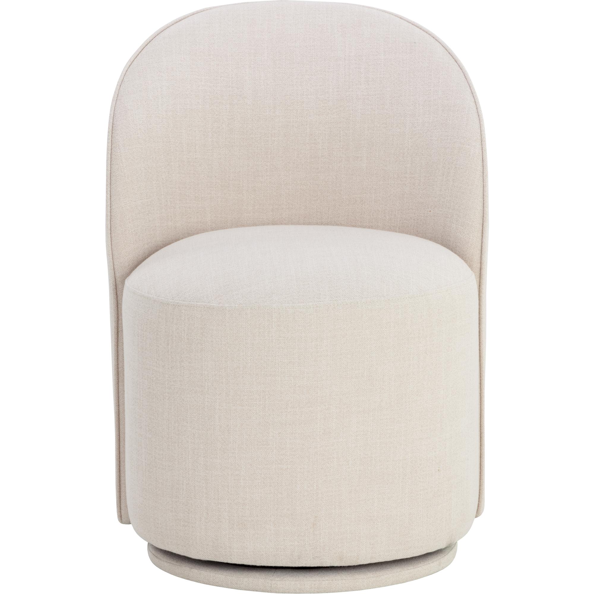 Cavoli Swivel Dining Chair - Effie Linen 2 Cavoli Swivel Dining Chair - Effie Linen - Image 2