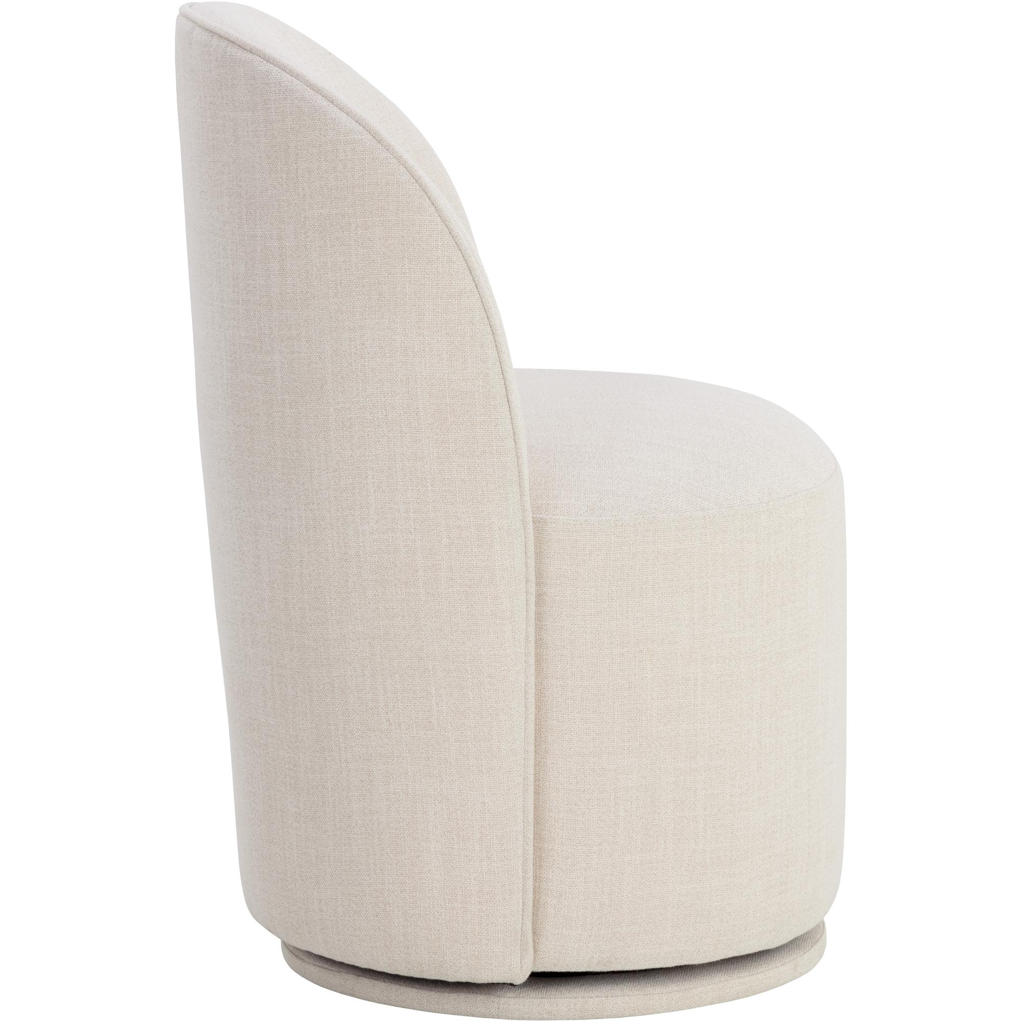 Cavoli Swivel Dining Chair - Effie Linen 3 Cavoli Swivel Dining Chair - Effie Linen - Image 3