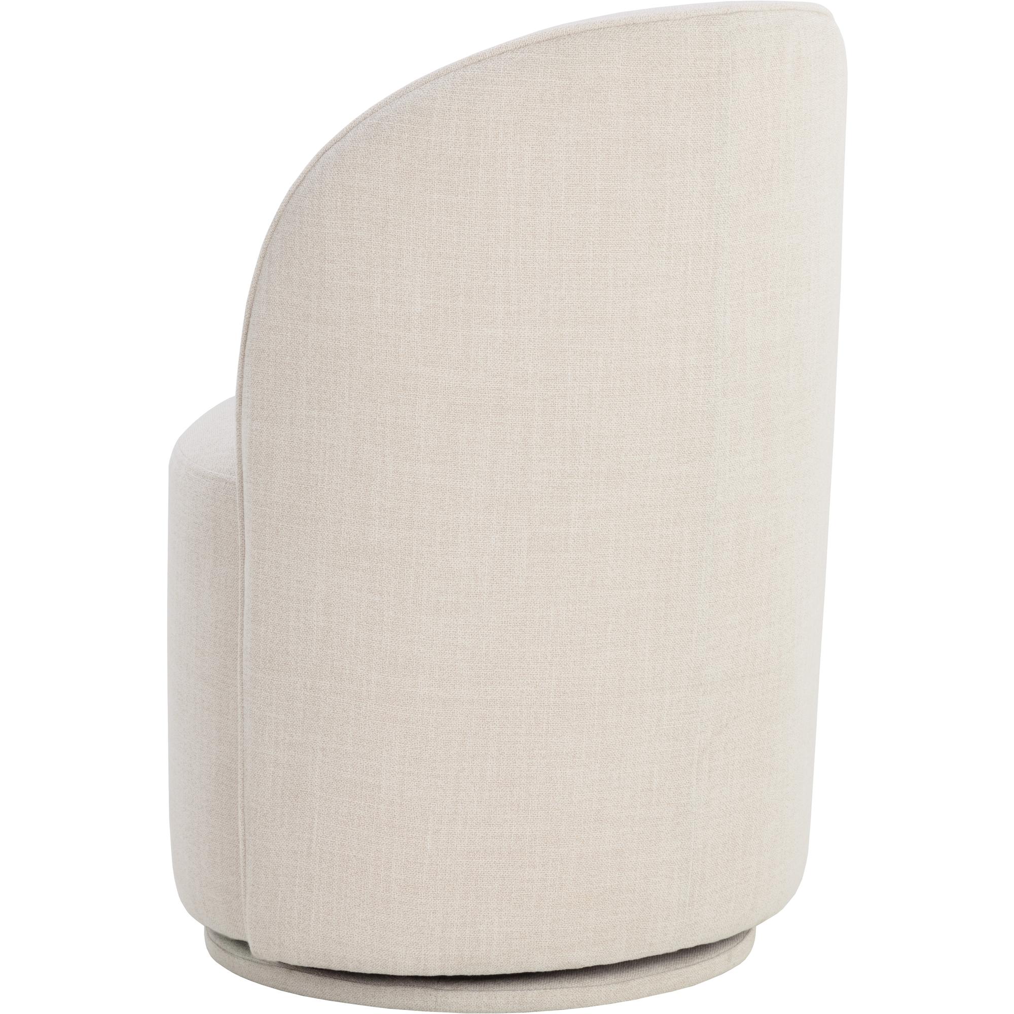 Cavoli Swivel Dining Chair - Effie Linen 4 Cavoli Swivel Dining Chair - Effie Linen - Image 4
