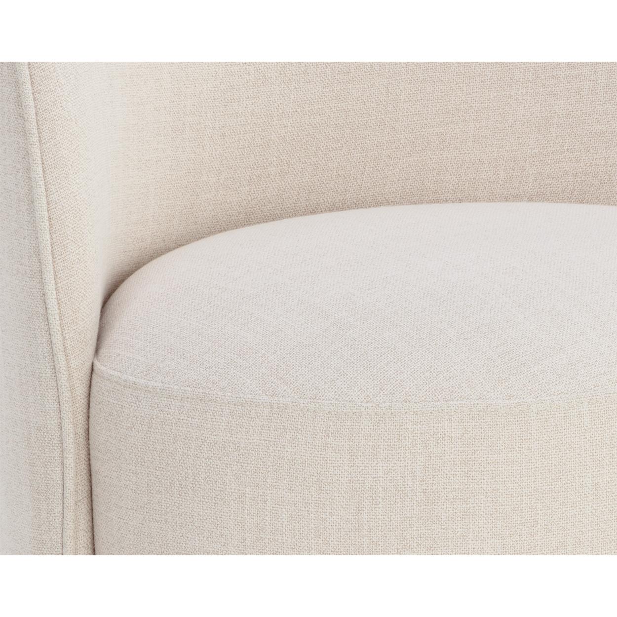 Cavoli Swivel Dining Chair - Effie Linen 5 Cavoli Swivel Dining Chair - Effie Linen - Image 5
