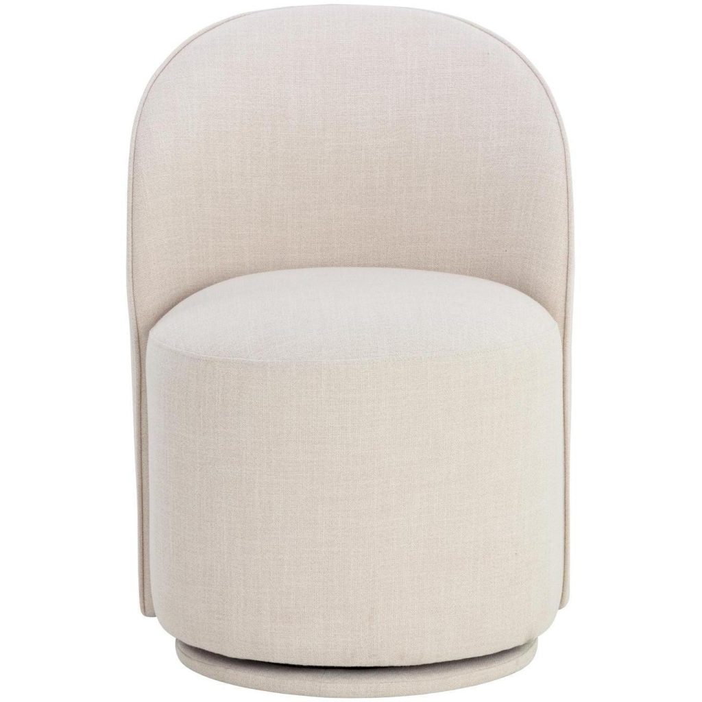 Cavoli Swivel Dining Chair - Effie Linen - Image 2