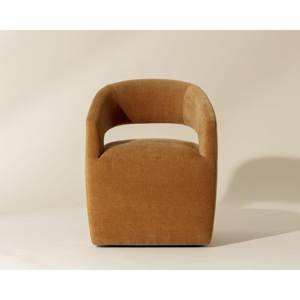 Lloret Wheeled Dining Armchair - Danny Amber - Image 2