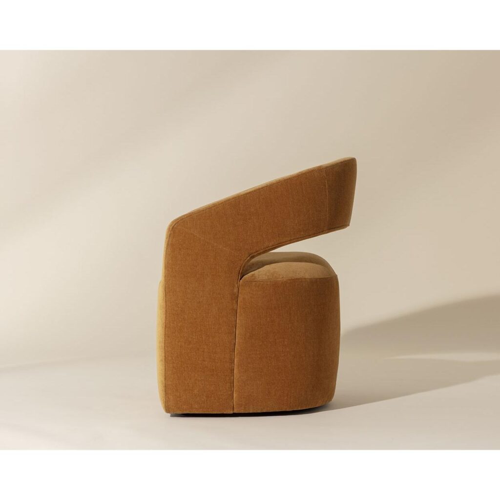 Lloret Wheeled Dining Armchair - Danny Amber - Image 3