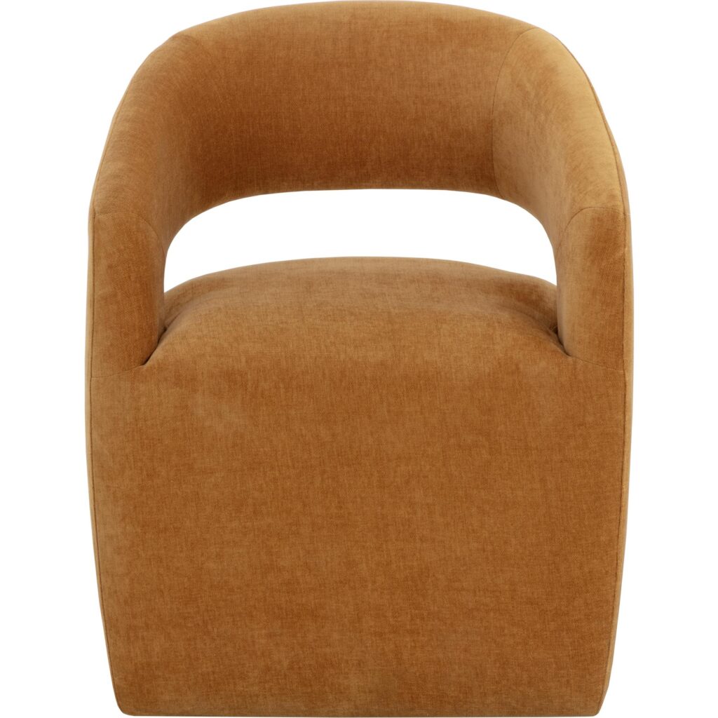 Lloret Wheeled Dining Armchair - Danny Amber - Image 8