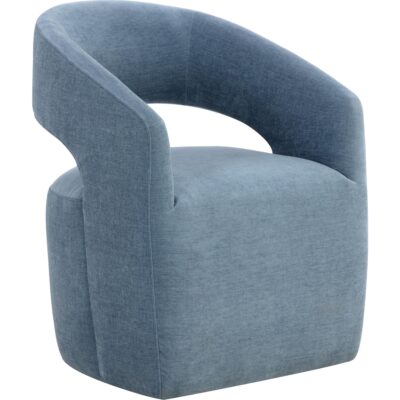 Lloret Wheeled Dining Armchair - Danny Iceberg 109918V