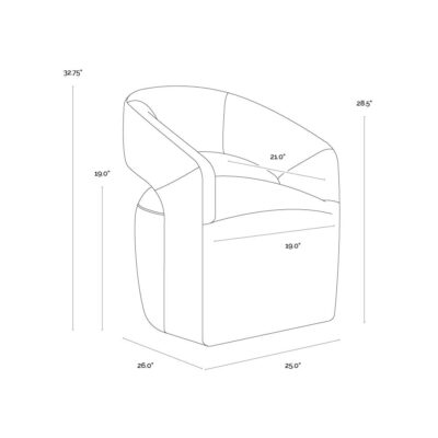Lloret Wheeled Dining Armchair - Danny Iceberg 109918V 17 Lloret Wheeled Dining Armchair - Danny Iceberg 109918V 109918V 109918V 9