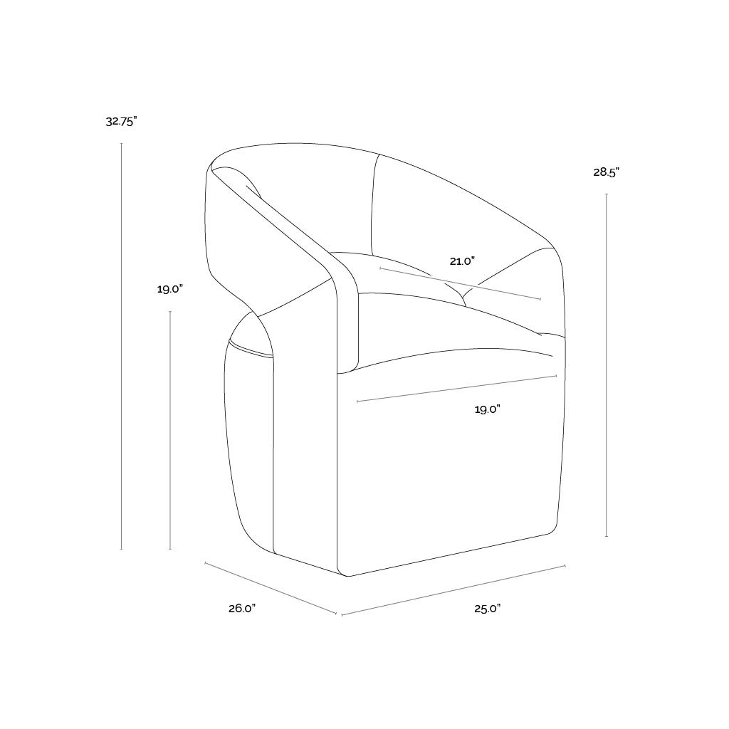 Lloret Wheeled Dining Armchair - Danny Iceberg 109918V 9 Lloret Wheeled Dining Armchair - Danny Iceberg 109918V - Image 9