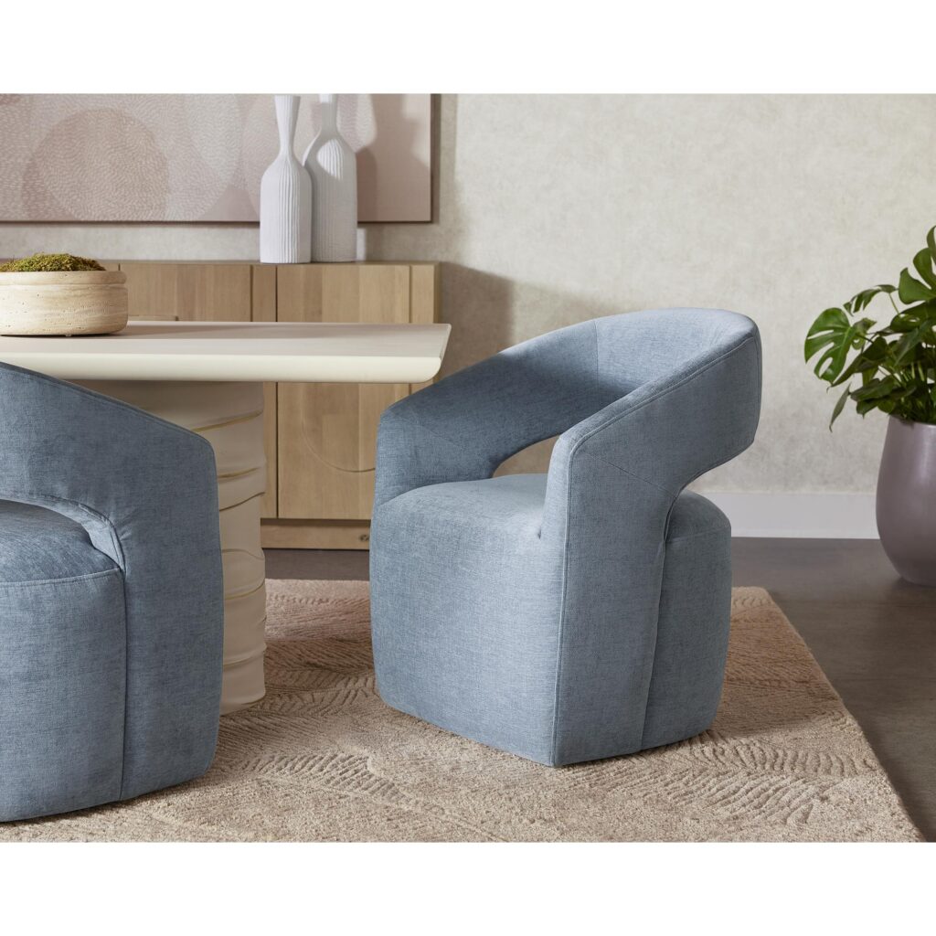 Lloret Wheeled Dining Armchair - Danny Iceberg - Image 5