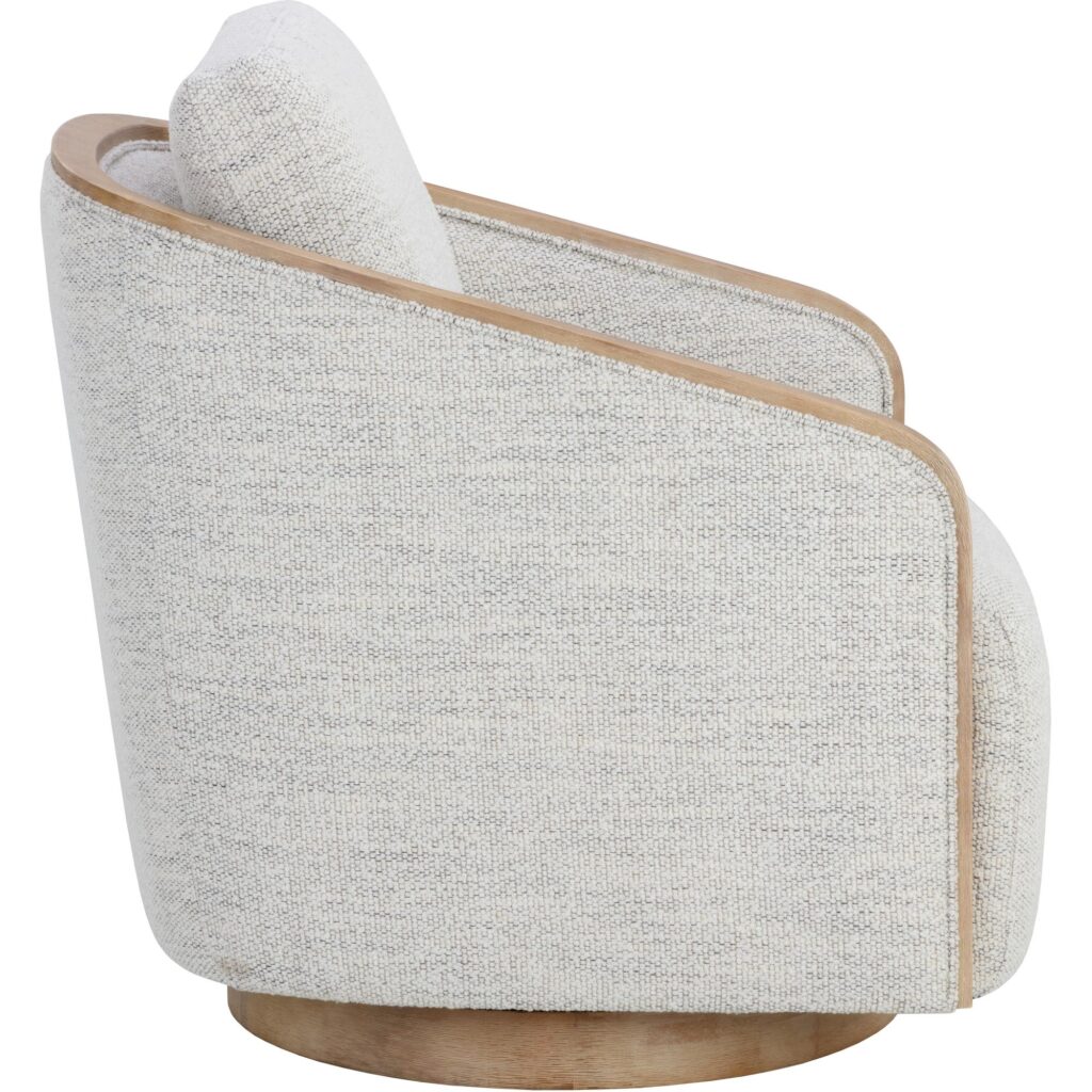 Tasia Swivel Lounge Chair - Merino Cotton - Image 5