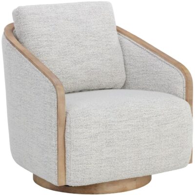 Accent Chairs Burlington - Modern Living 109919 TASIA SWIVEL LOUNGE CHAIR MERINO COTTON