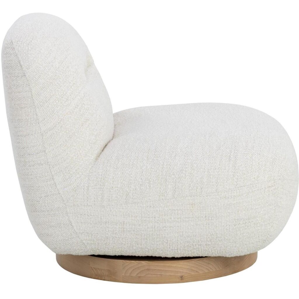 Franze Swivel Lounge Chair - Merino Pearl - Image 3