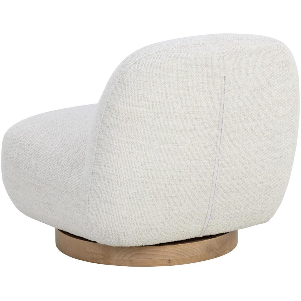 Franze Swivel Lounge Chair - Merino Pearl - Image 4