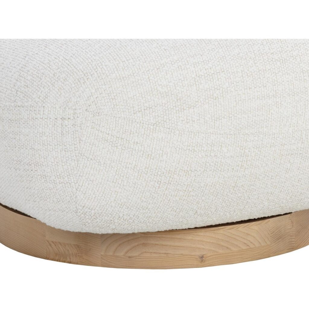 Franze Swivel Lounge Chair - Merino Pearl - Image 6